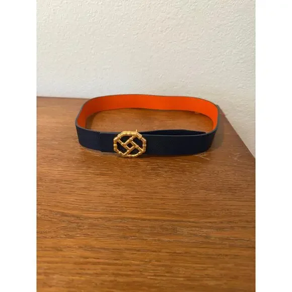 J. McLaughlin navy reversible belt - Picture 2 of 5